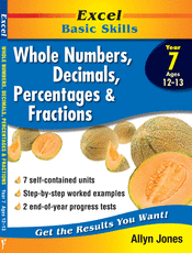 Excel Basic Skills - Whole Numbers, Decimals, Percentages and Fractions Year 7 